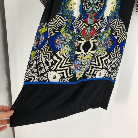 Etro silk tapestry mini dress  abstract print multicolor size 40 (US ~4-6) - Picture 11 of 14